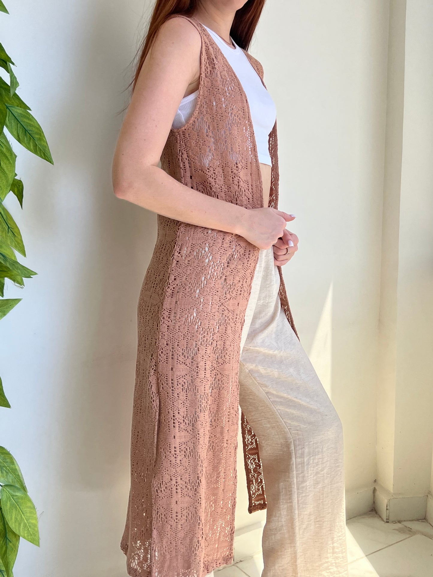 Breeze Knit Long Vest