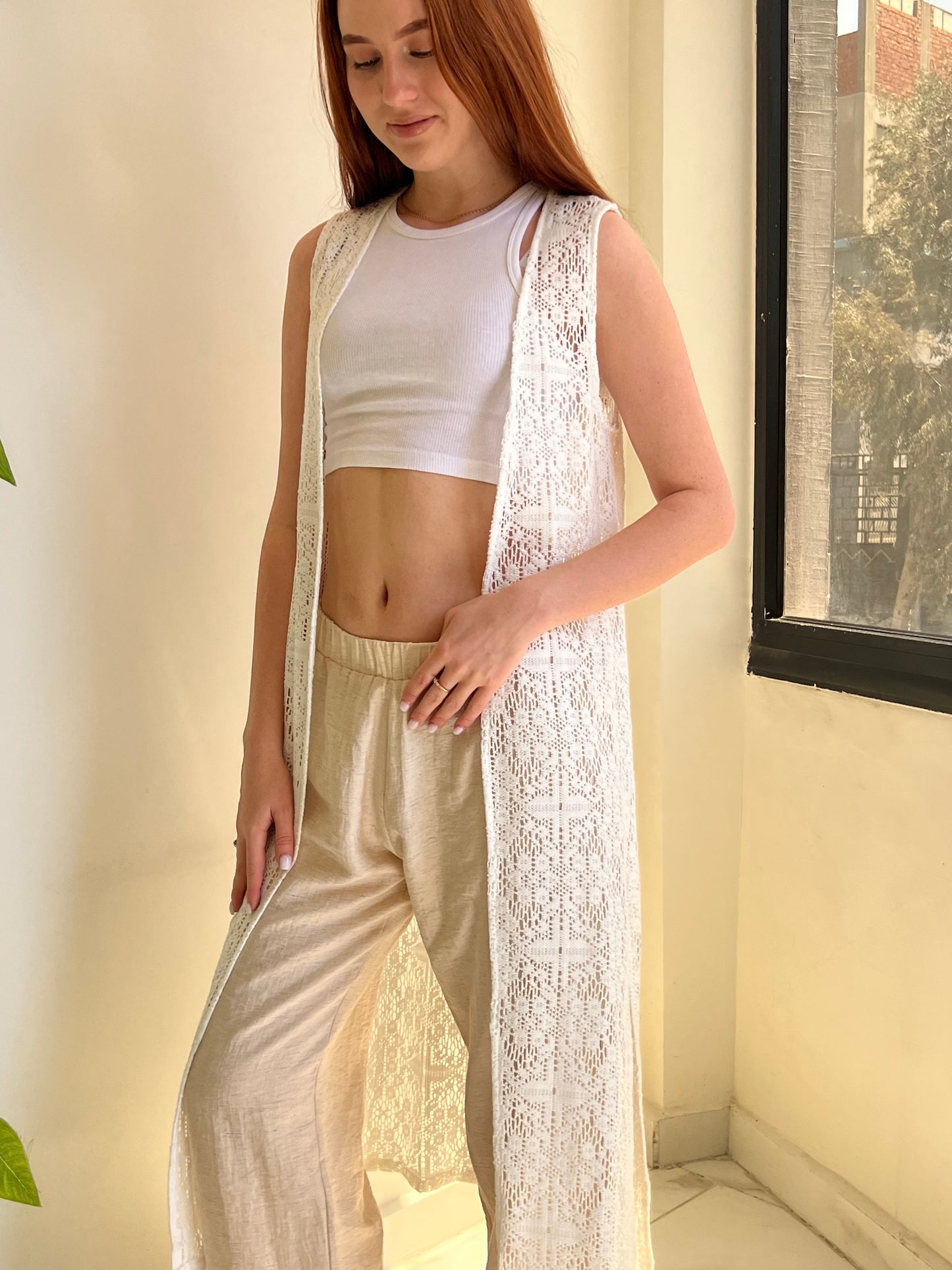 Breeze Knit Long Vest