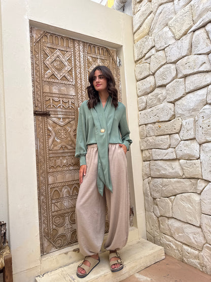 Sophia Tie-Neck Blouse