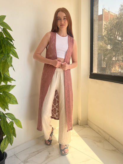 Breeze Knit Long Vest