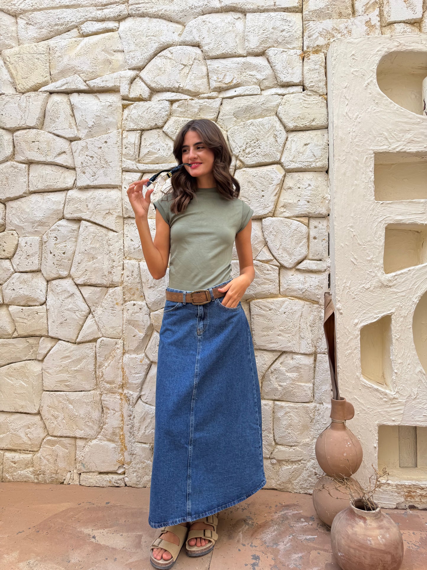 Heritage Denim Maxi Skirt