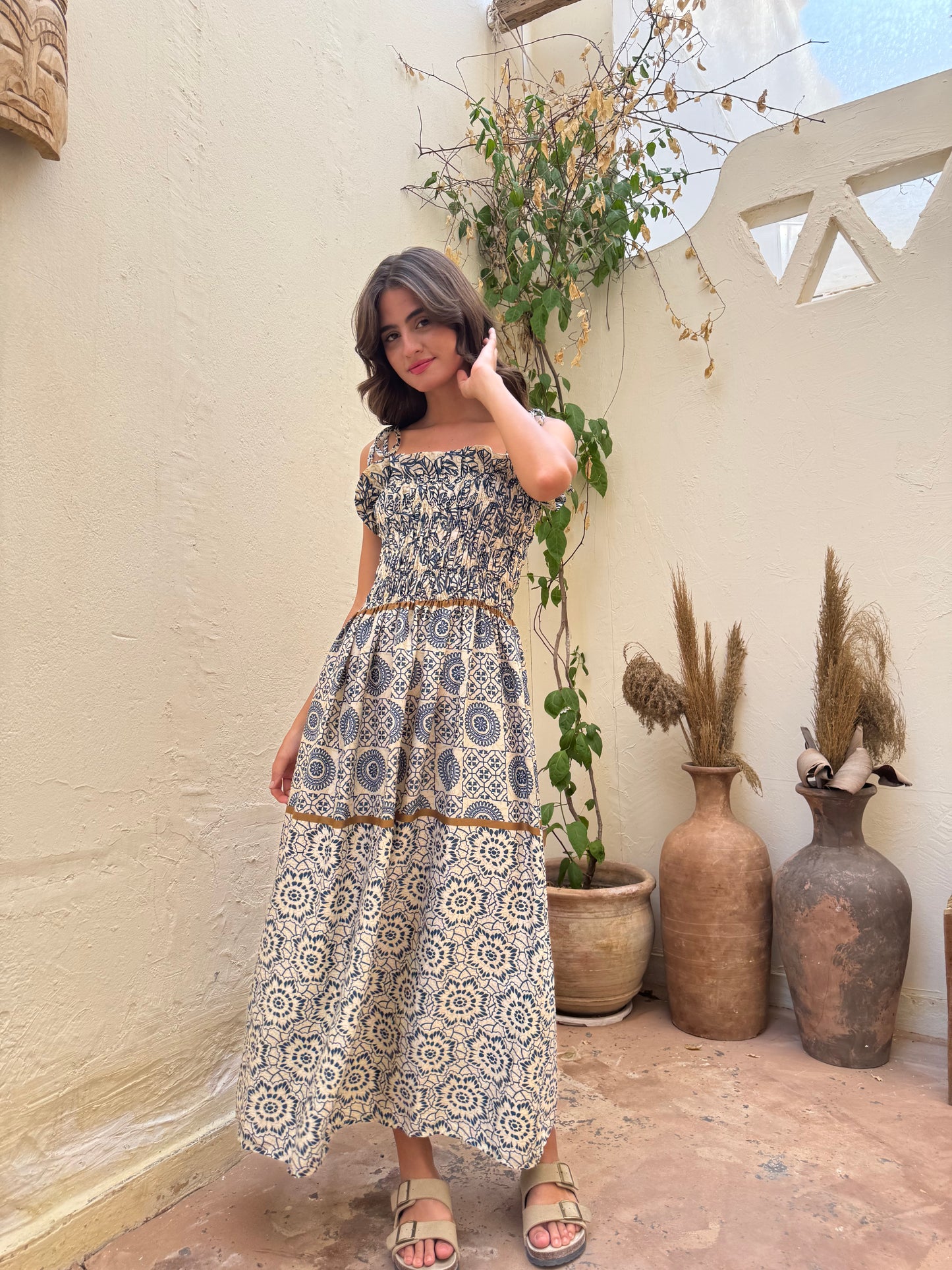 Mosaic Charm Midi Dress