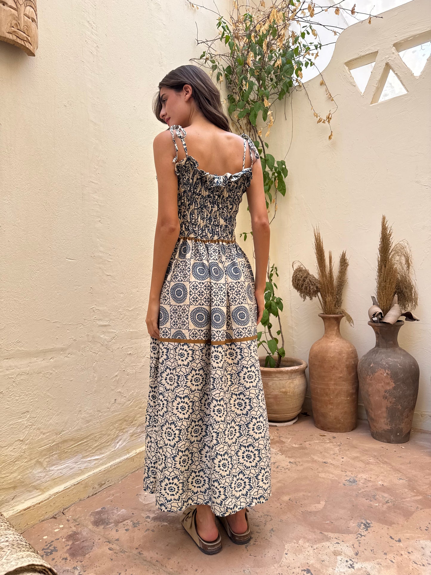 Mosaic Charm Midi Dress