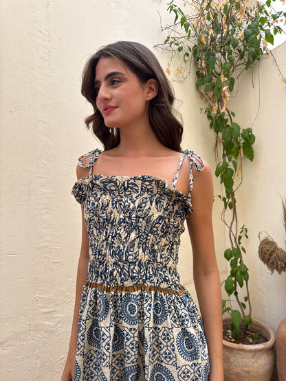Mosaic Charm Midi Dress