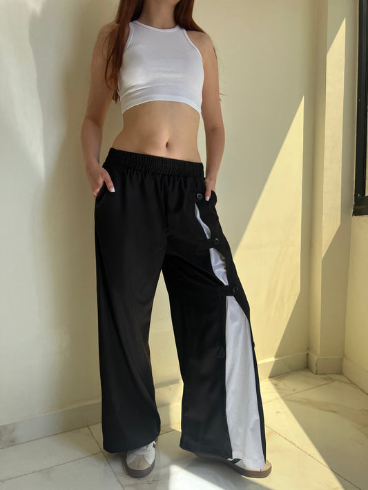 Snap & Go Wide-Leg Pants