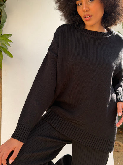 Knitted Comfort Ribbed Set