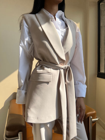 Ivory Charm Belted Vest