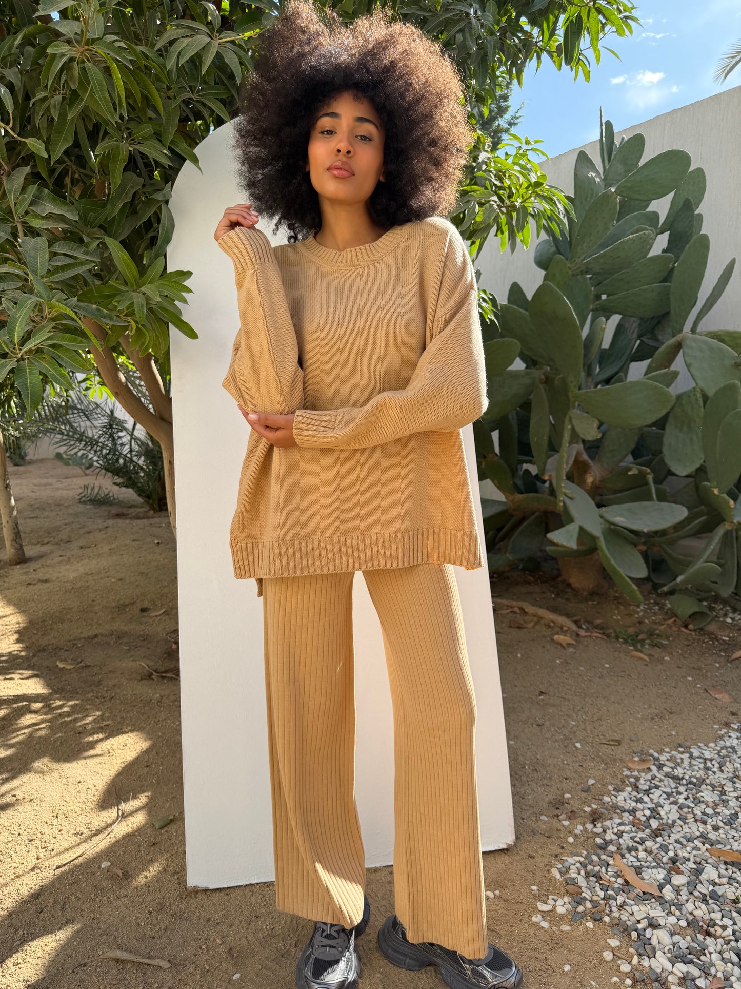 Knitted Comfort Ribbed Set