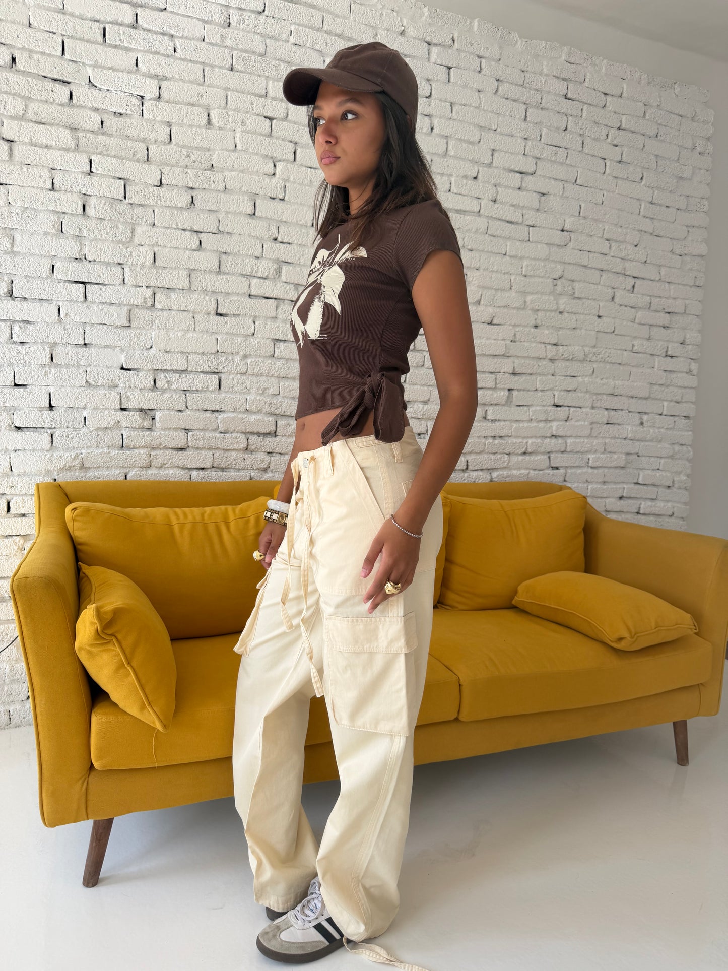 Tropical Graphic Tie-Side Top