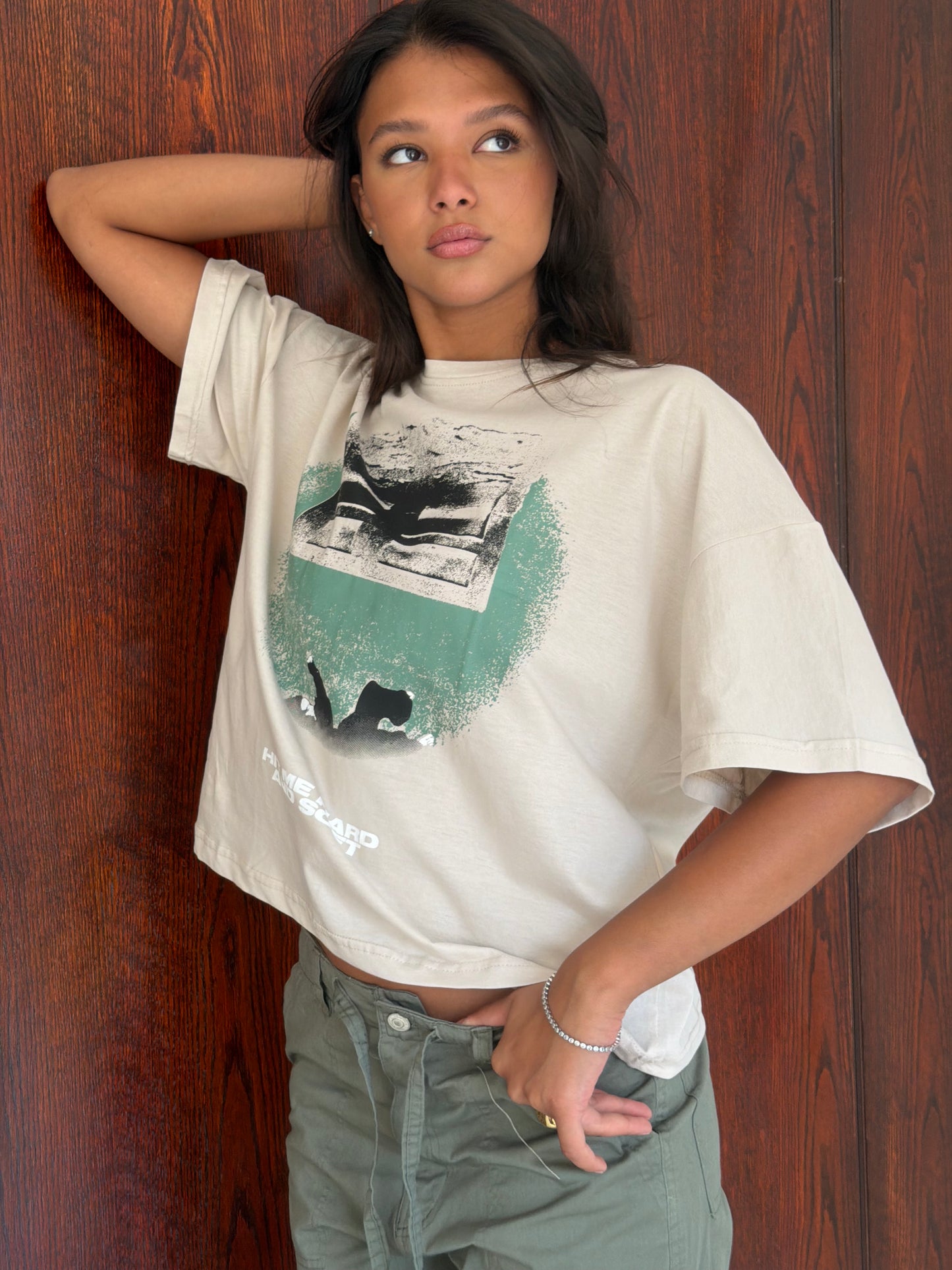 Hit Me Hard Oversized Graphic Tee