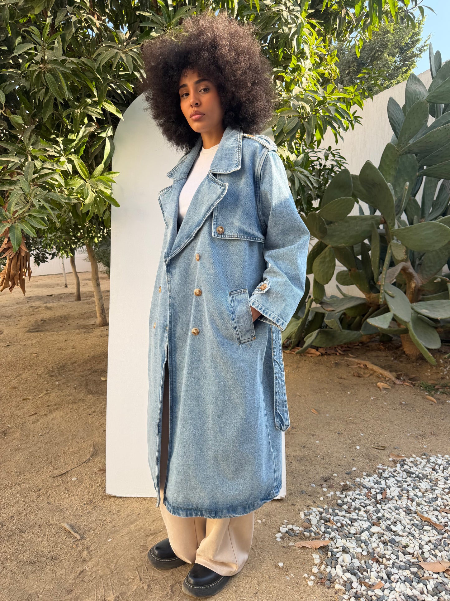 Denim Trench Coat