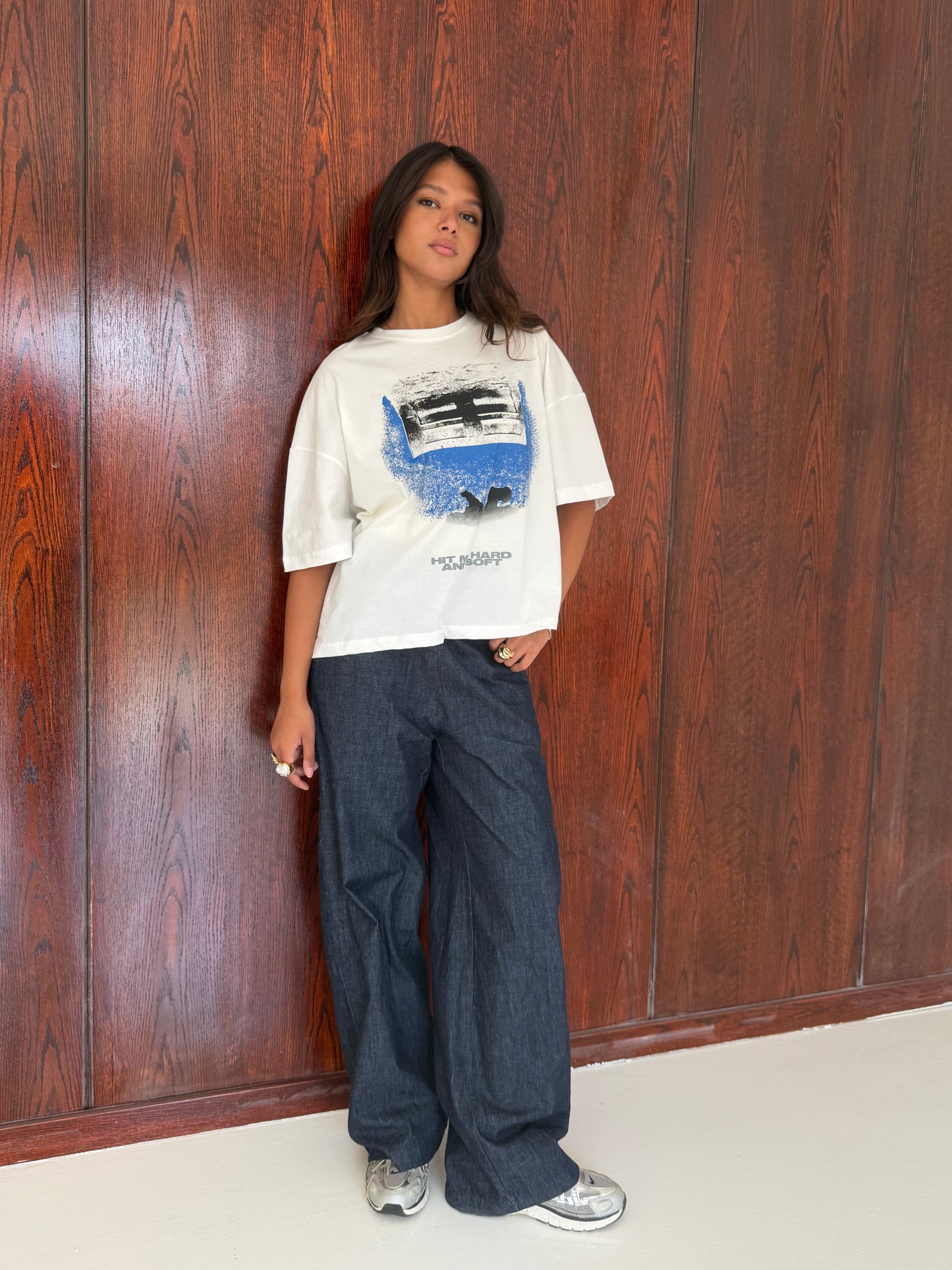 Hit Me Hard Oversized Graphic Tee