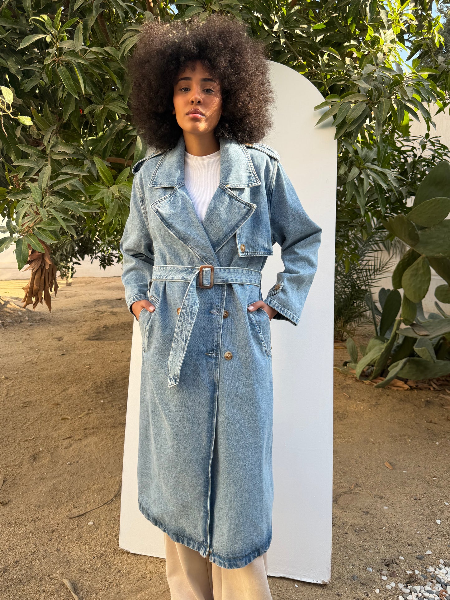 Denim Trench Coat