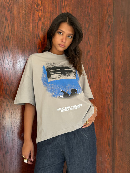 Hit Me Hard Oversized Graphic Tee