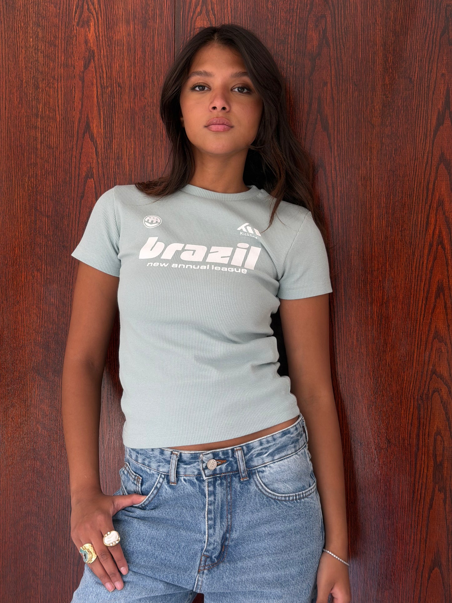 Brazil Graphic Ribbed Tee