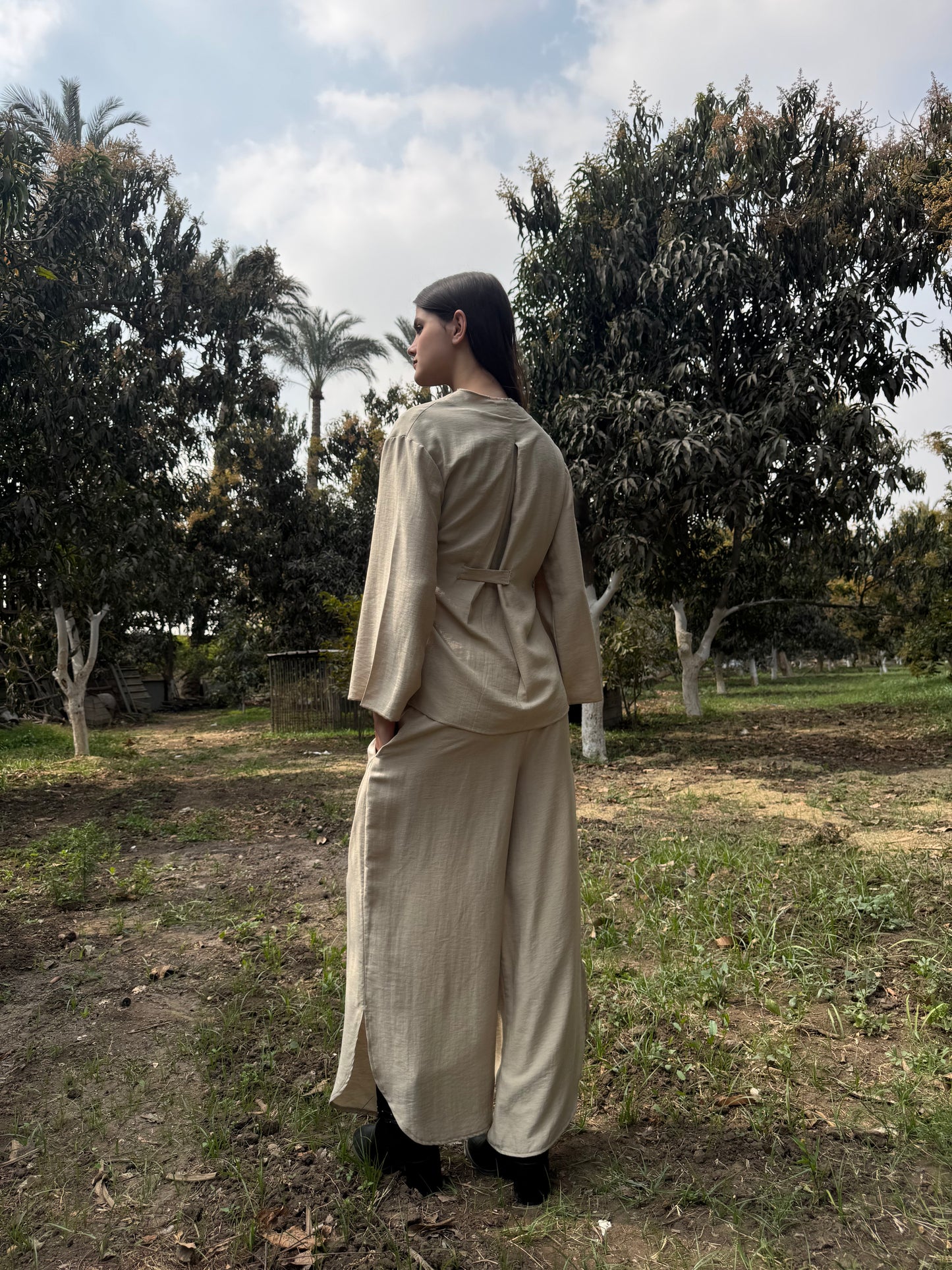 Tie-Waist Layered Set