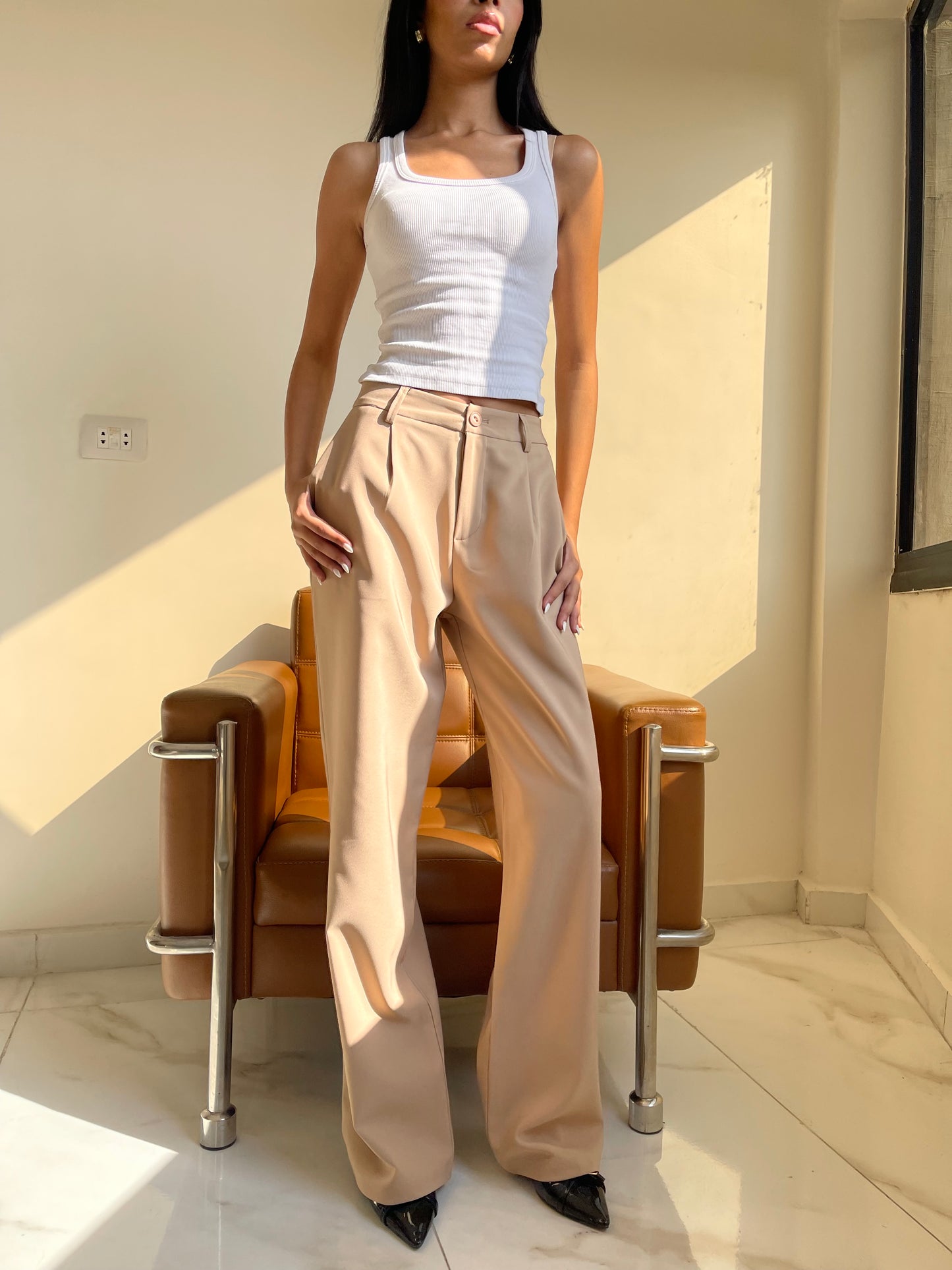 Classic Noir Pleated Trousers