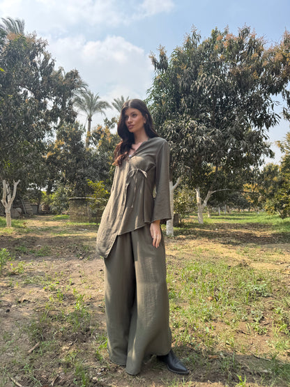 Tie-Waist Layered Set