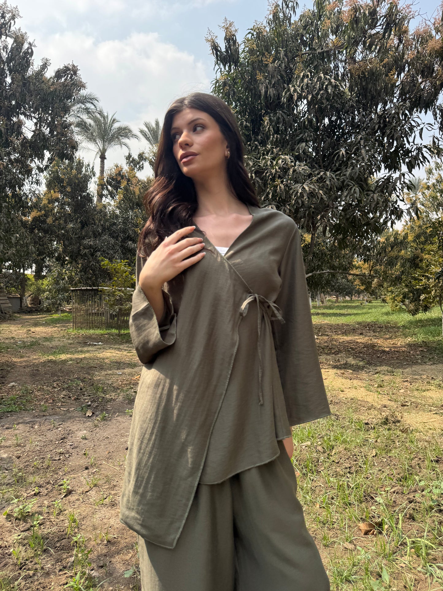 Tie-Waist Layered Set