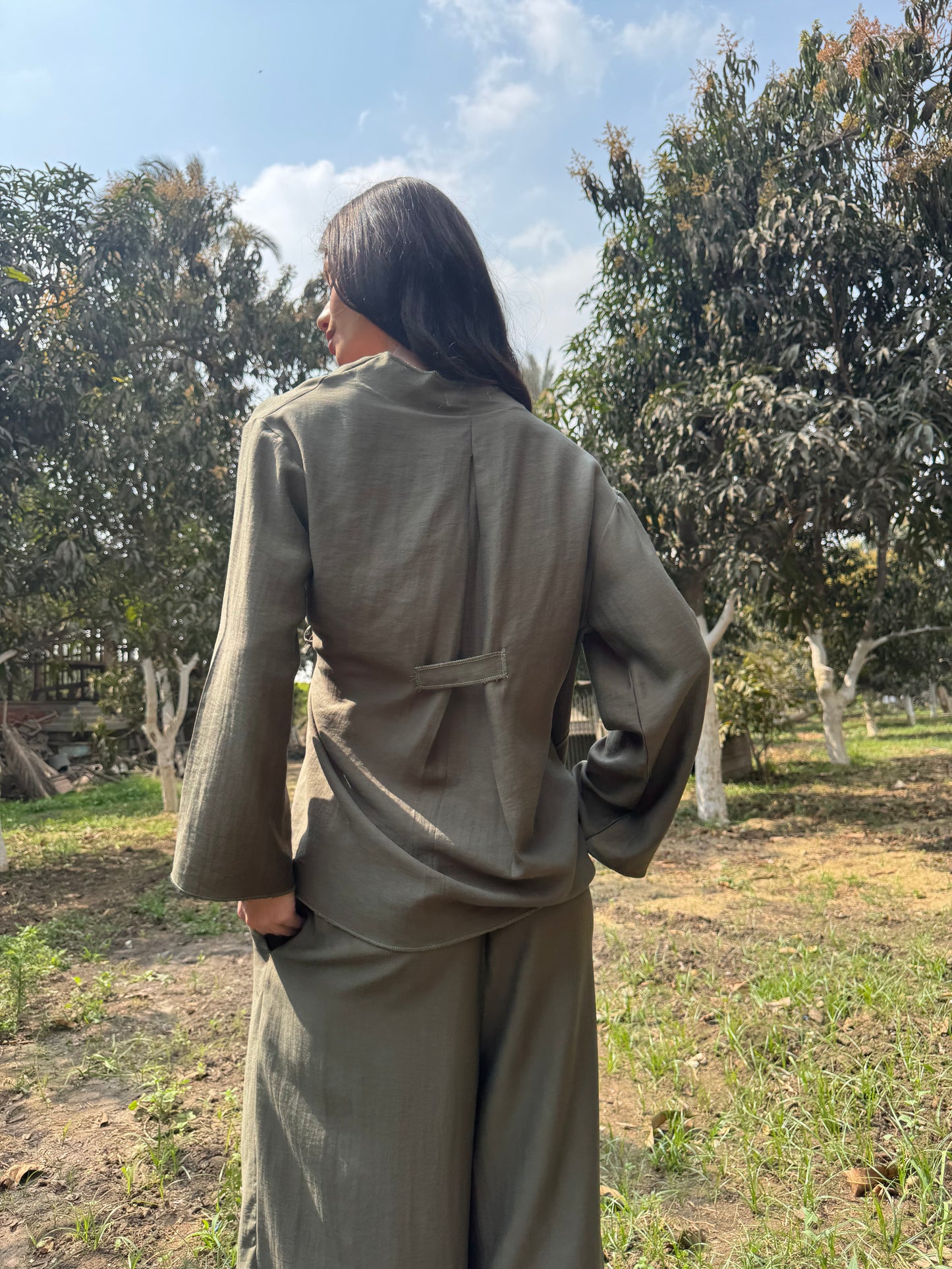 Tie-Waist Layered Set