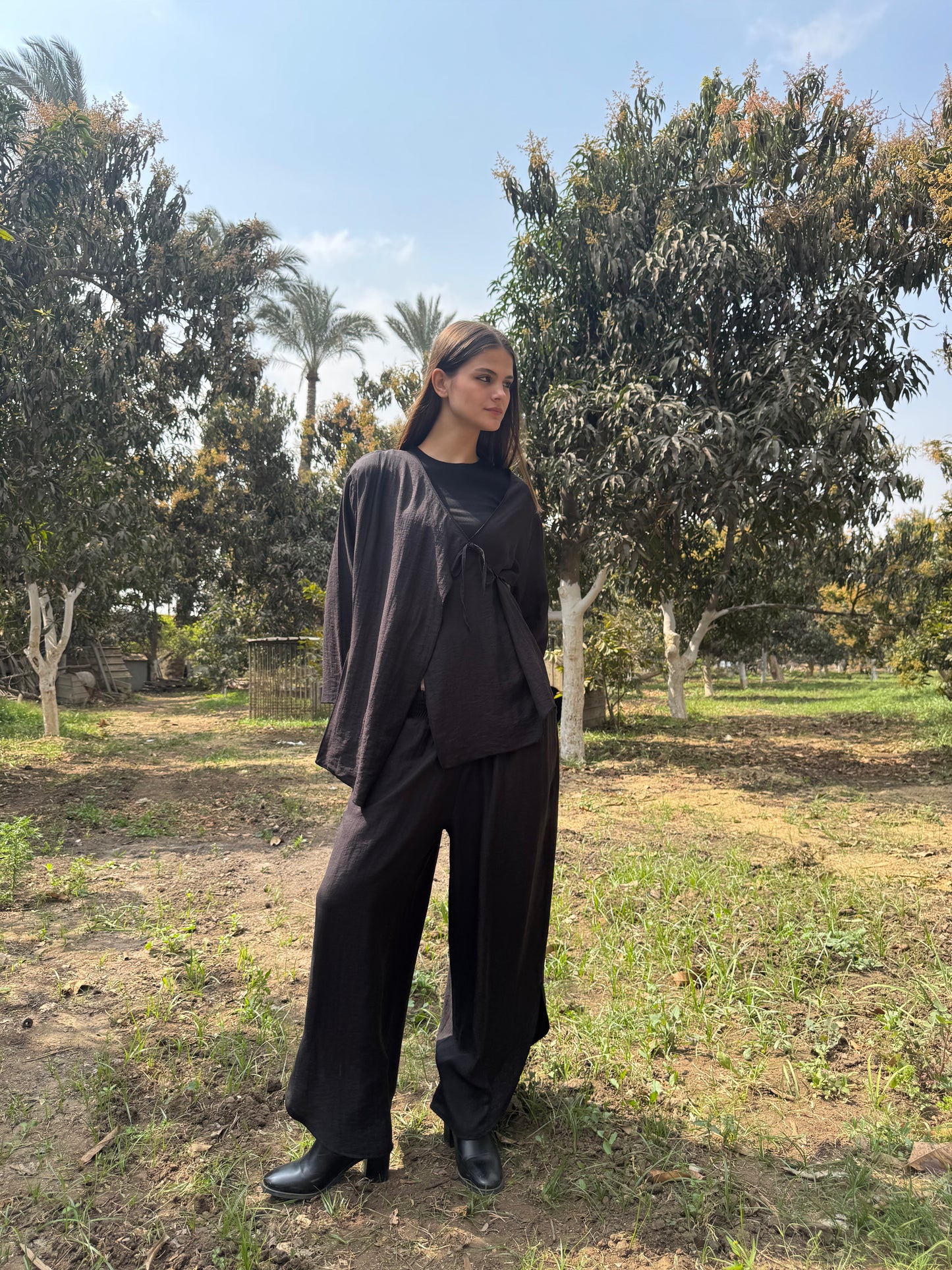 Tie-Waist Layered Set