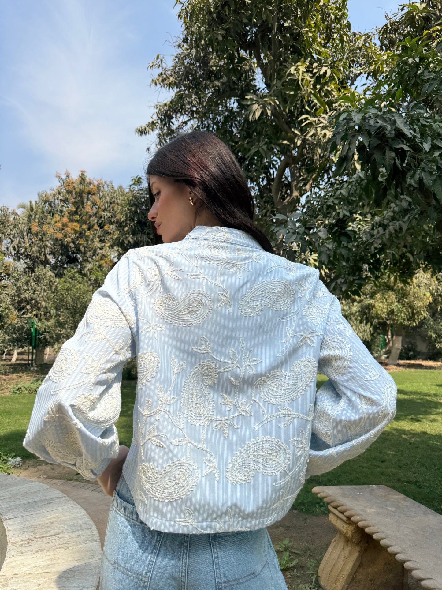 Paisley Tie-Front Blouse