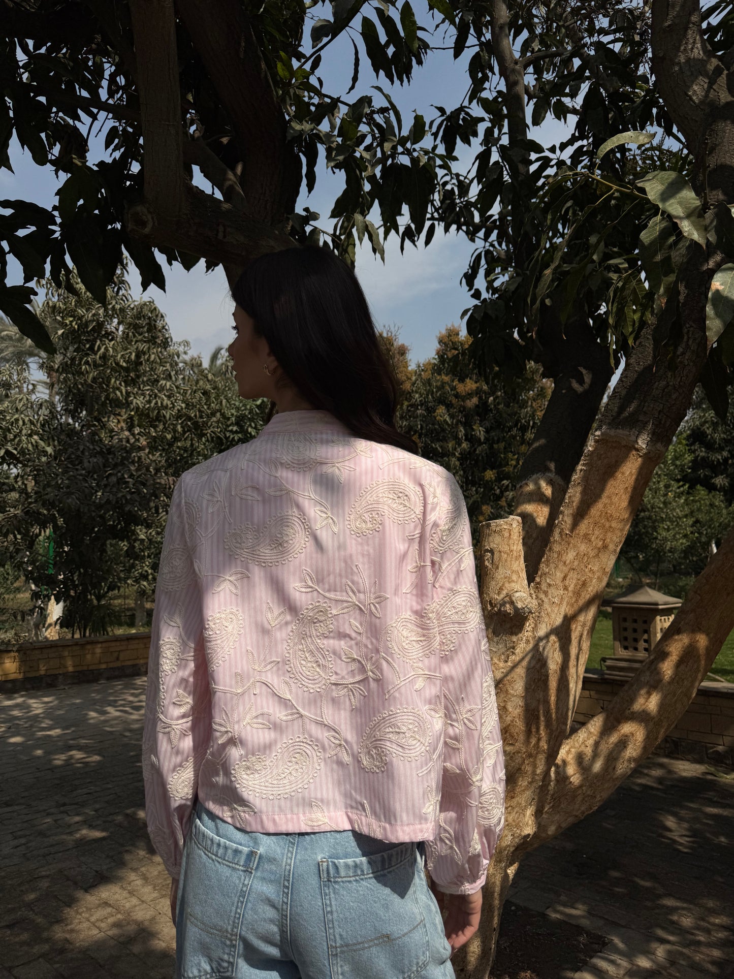 Paisley Tie-Front Blouse