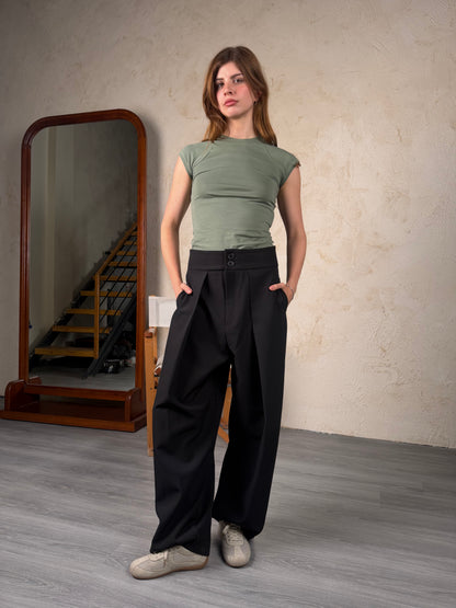 Tailored Ease Wide-Leg Pants