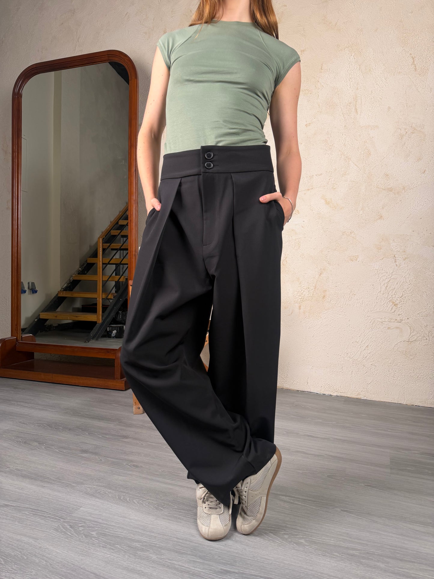 Tailored Ease Wide-Leg Pants