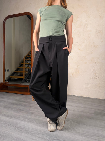 Tailored Ease Wide-Leg Pants