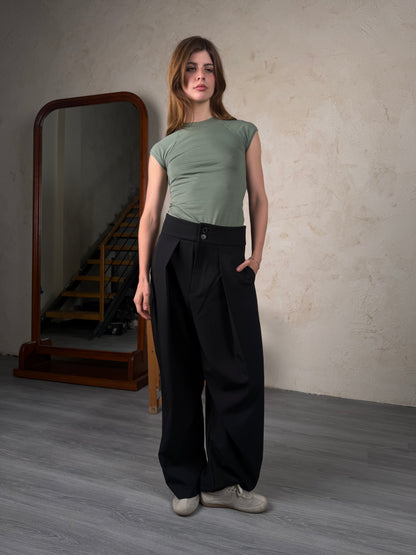 Tailored Ease Wide-Leg Pants