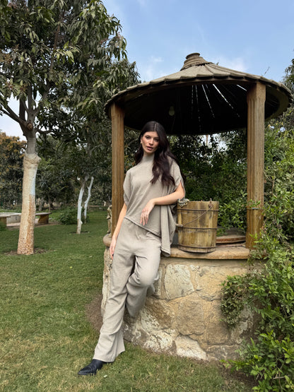 Textured High-Neck Set