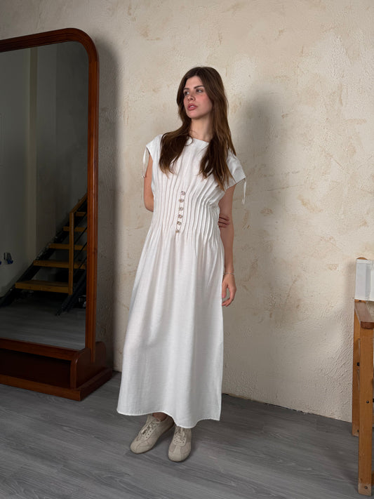 Ivory Flow Midi Dress