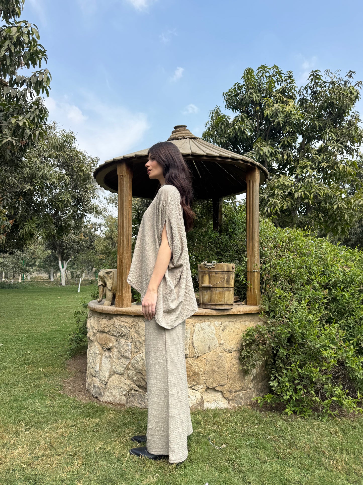 Textured High-Neck Set