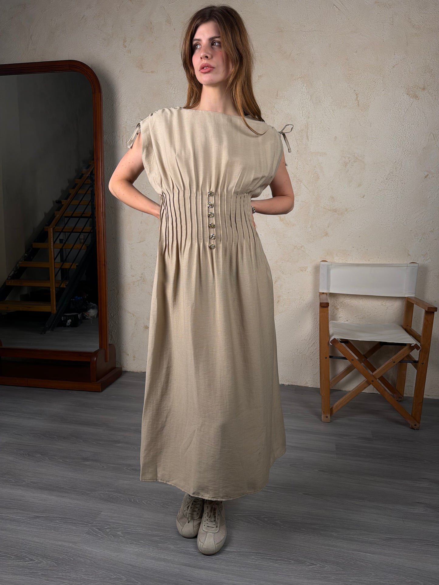 Ivory Flow Midi Dress