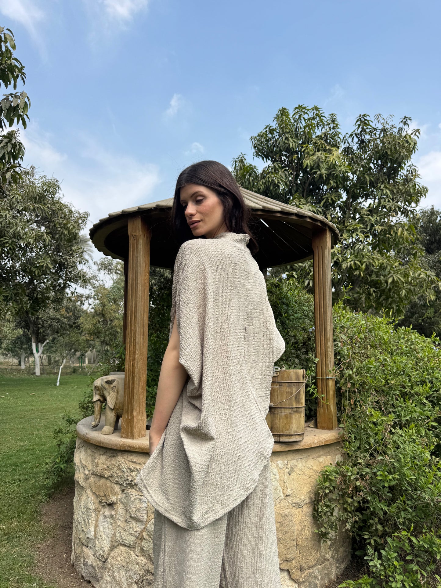 Textured High-Neck Set