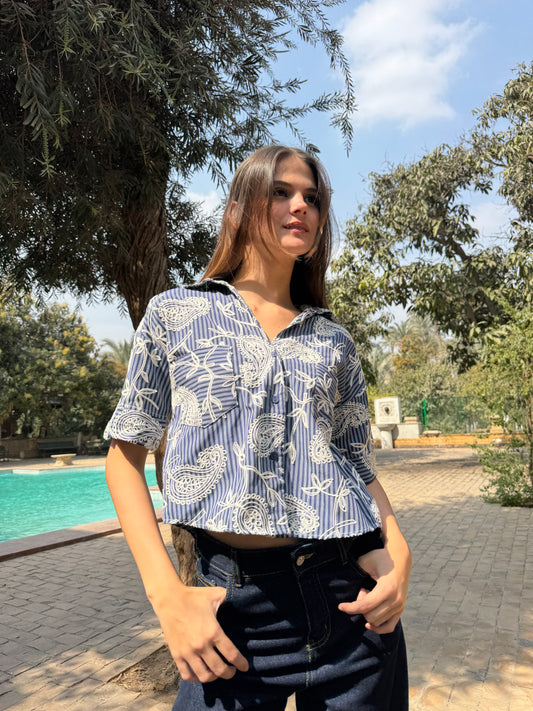 Paisley Striped Shirt