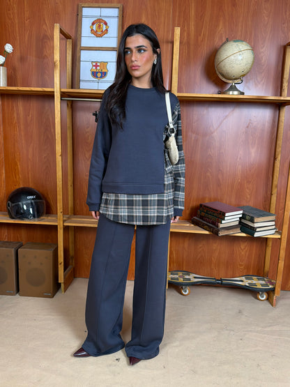 Cozy Checkered Layered Set