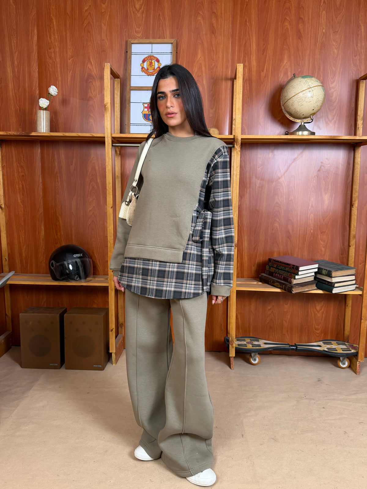 Cozy Checkered Layered Set