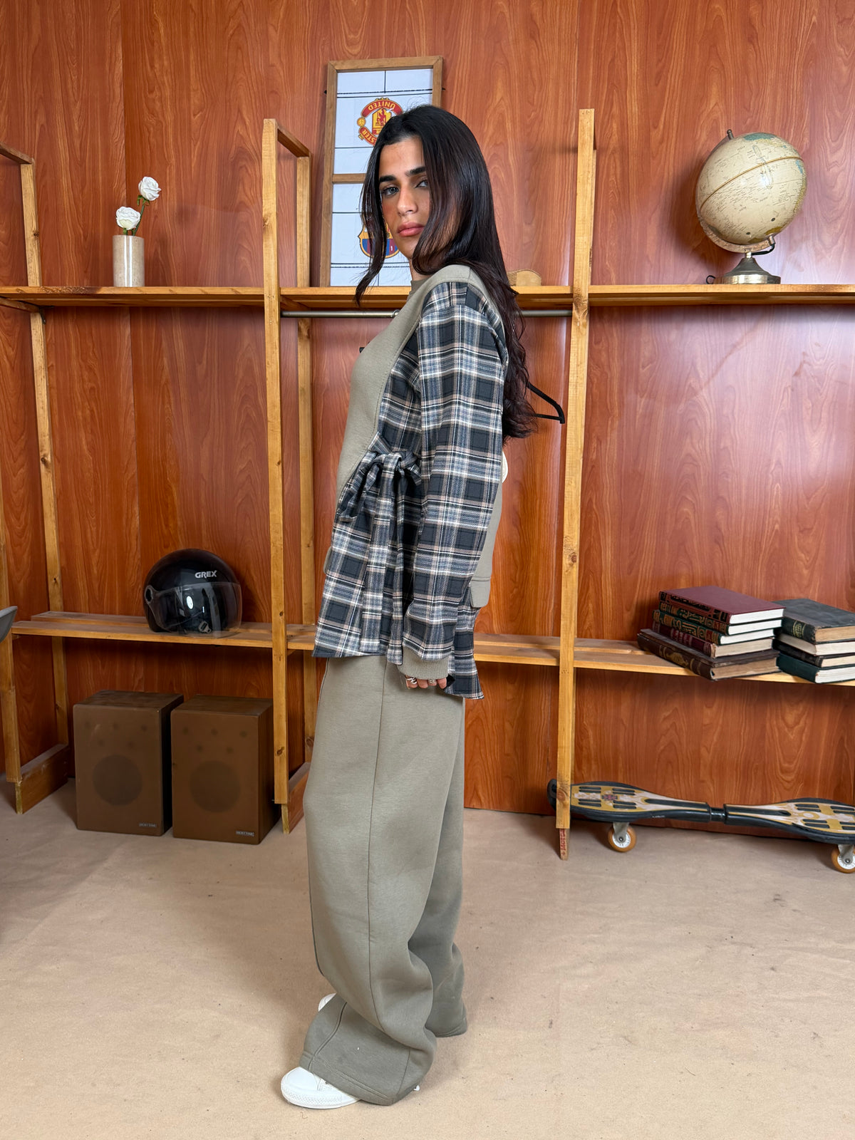 Cozy Checkered Layered Set