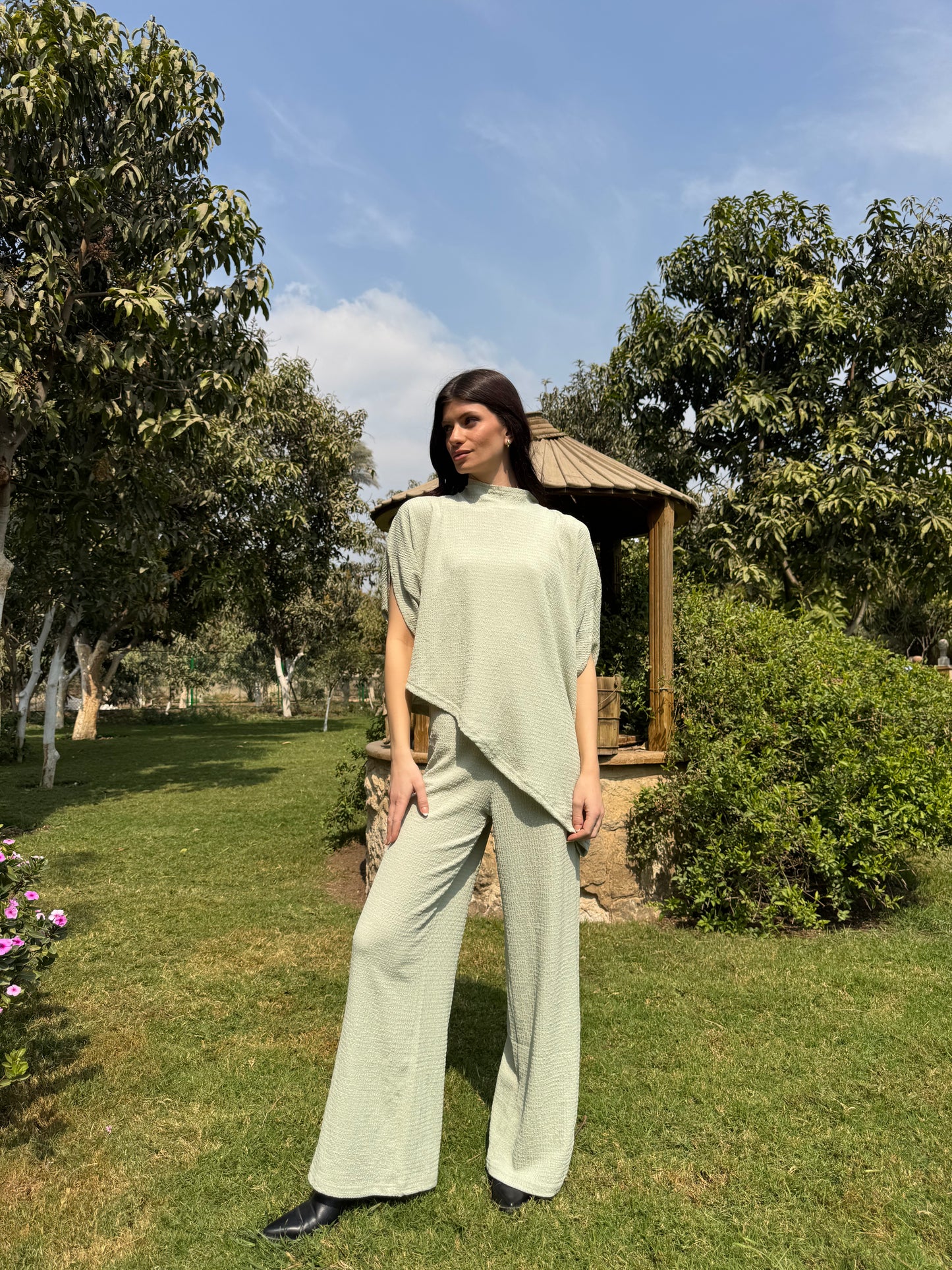 Textured High-Neck Set