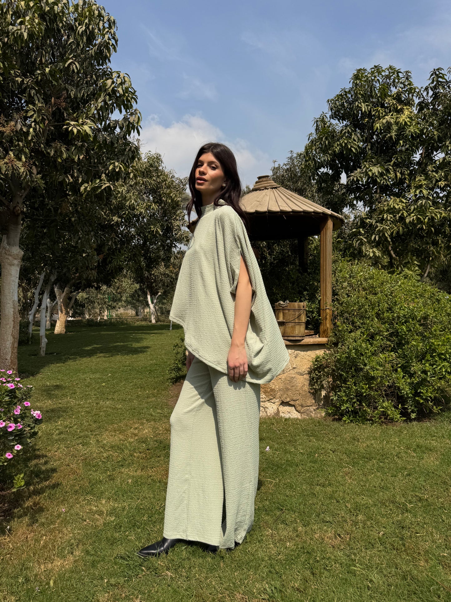 Textured High-Neck Set