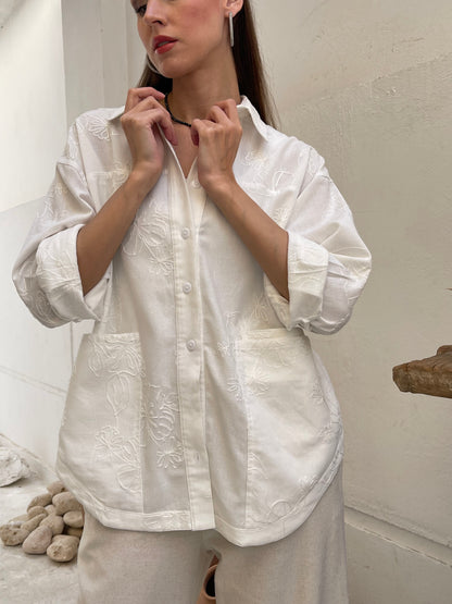 Embroidered Garden Overshirt