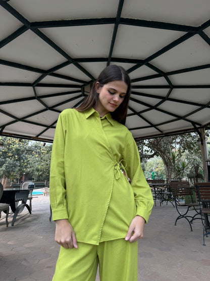 Tie-Front Shirt Set