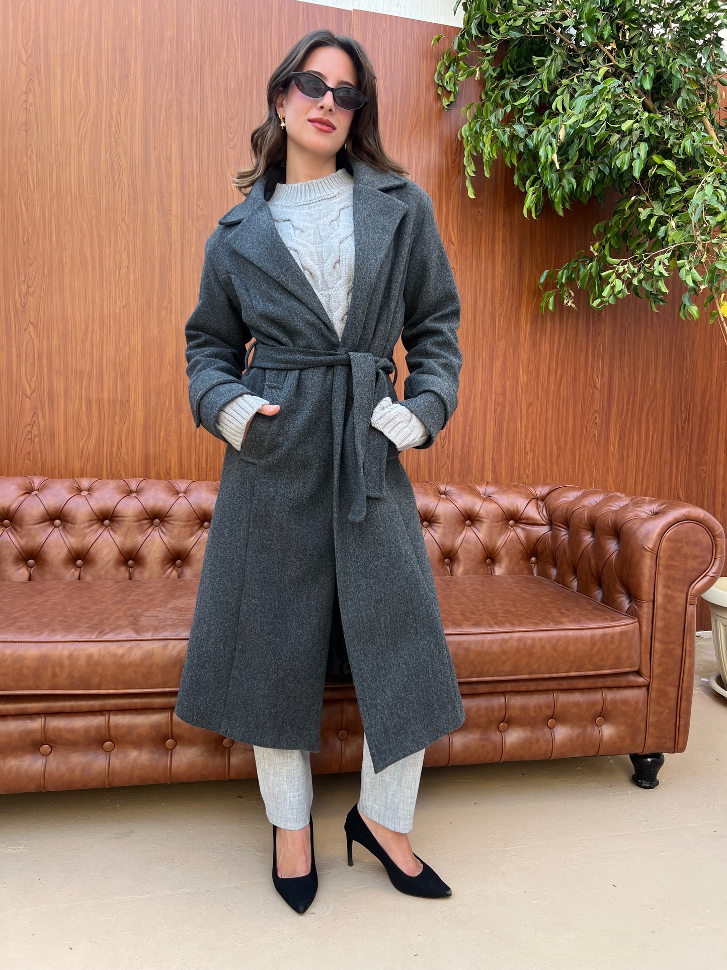 Classic Belted Long Coat