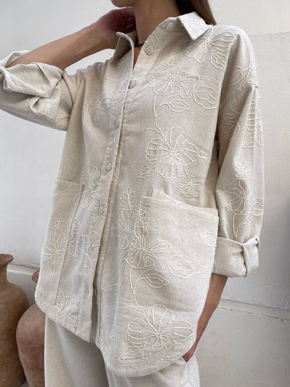 Embroidered Garden Overshirt