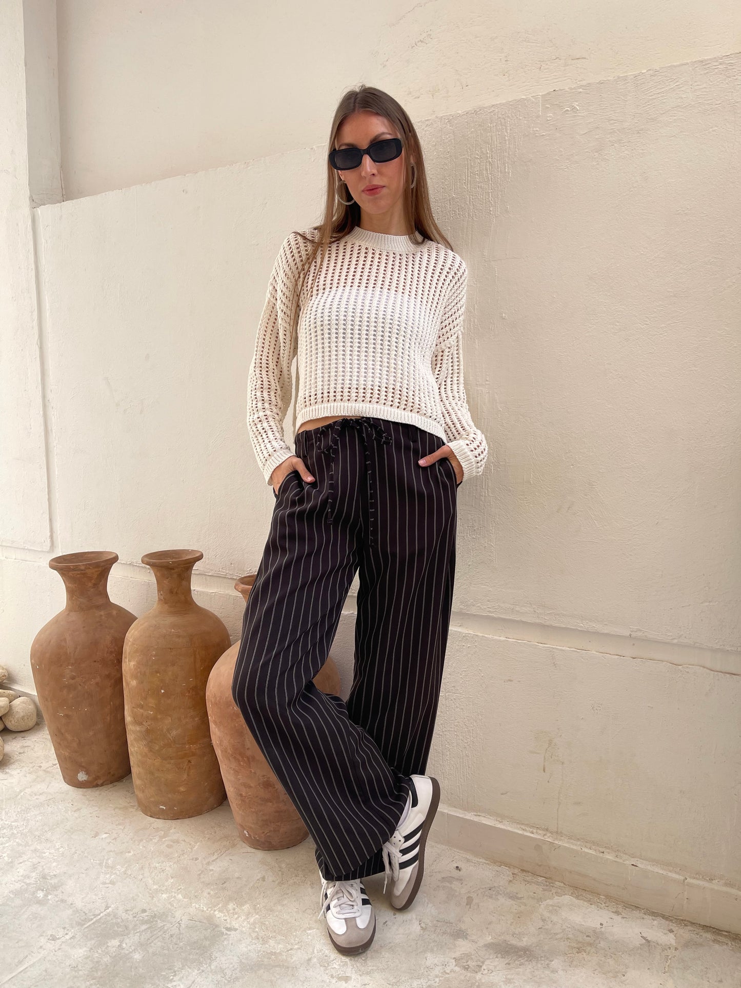 Breeze Pointelle Knit Sweater