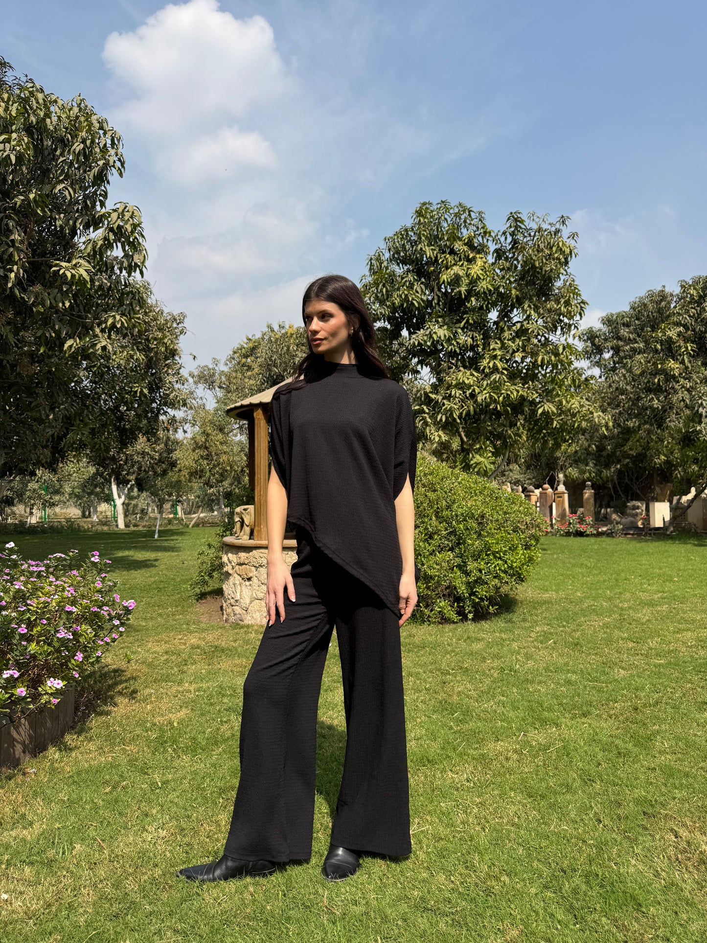 Textured High-Neck Set