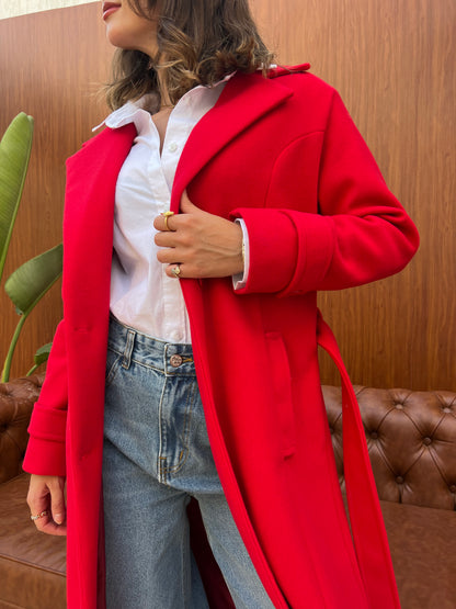 Classic Belted Long Coat