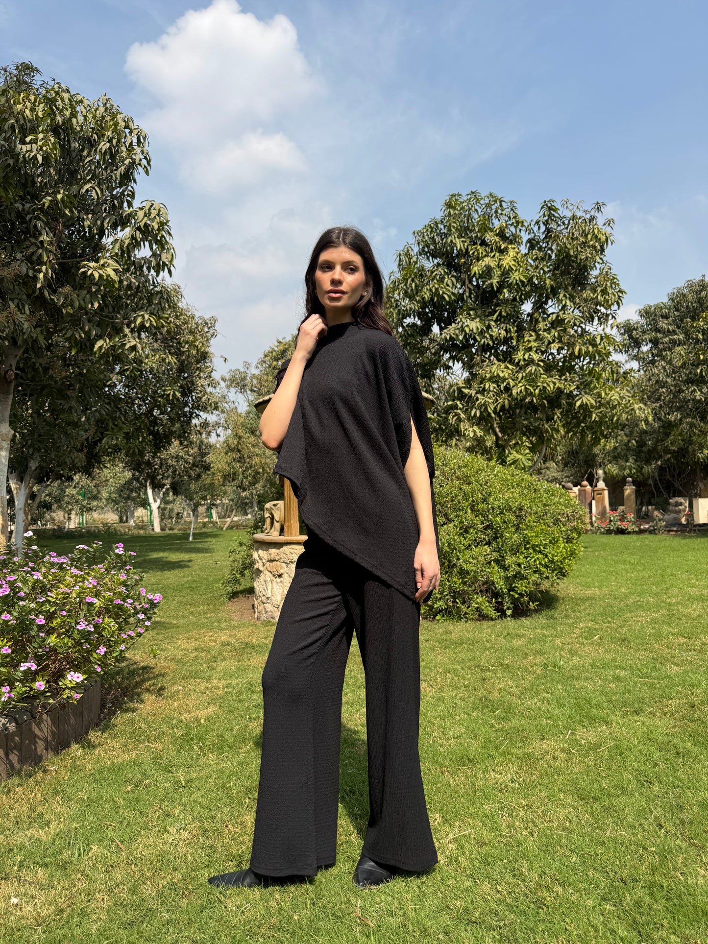 Textured High-Neck Set